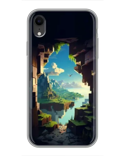Чехол для iPhone Xr с картинкой «Вид из пещеры»