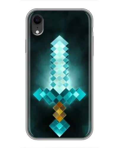 Чехол для iPhone Xr с картинкой «Алмазный меч неон»