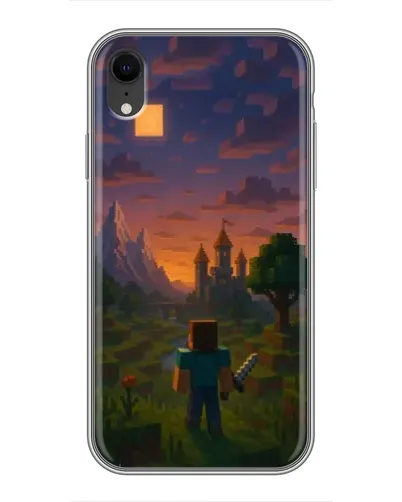 Чехол для iPhone Xr с картинкой «Стив у башни»