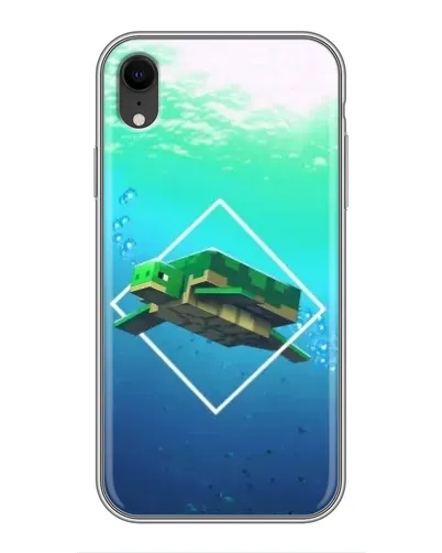 Чехол для iPhone Xr с картинкой «Черепаха Minecraft»