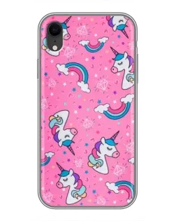Чохол для iPhone Xr з картинкою «Unicorn паттерн рожевий»