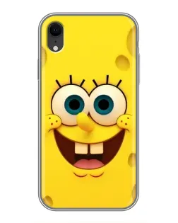 Чехол для iPhone Xr с картинкой «Губка Боб улыбка»