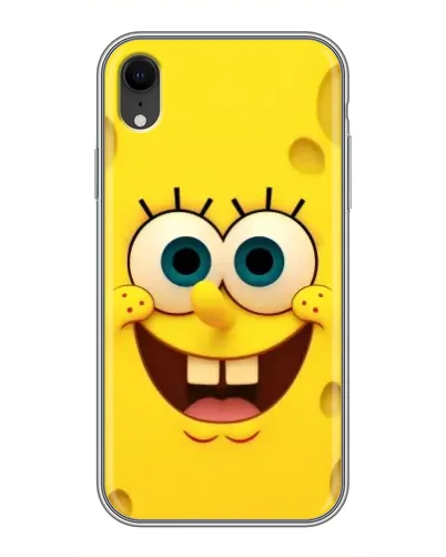 Чехол для iPhone Xr с картинкой «Губка Боб улыбка»