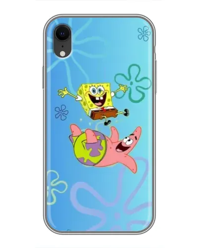 Чехол для iPhone Xr с картинкой «Спанч Боб и Патрик»