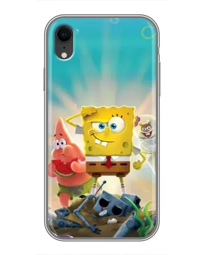 Чехол для iPhone Xr с картинкой «Спанч Боб победитель»