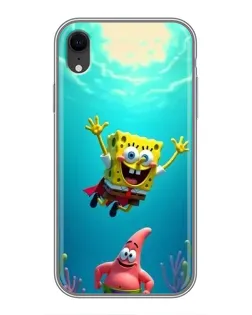 Чехол для iPhone Xr с картинкой «Спанч Боб под водой»