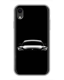 Чохол для iPhone Xr з картинкою «Фари Tesla Night»