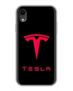 Чохол для iPhone Xr з картинкою «Tesla Red Logo»