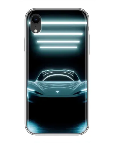 Чохол для iPhone Xr з картинкою «Tesla в неоні» Чохол для iPhone Xr з картинкою «Tesla в неоні»