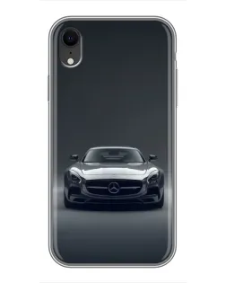 Чехол для iPhone Xr с картинкой «Mercedes на черном»