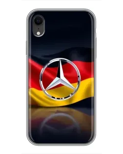 Чохол для iPhone Xr з картинкою «Mercedes — прапор Німеччини»