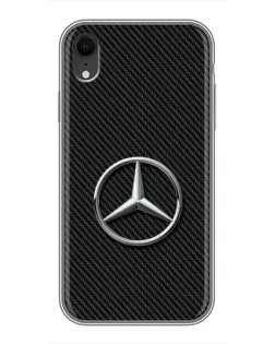 Чохол для iPhone Xr з картинкою «Карбоновий Mercedes стиль»