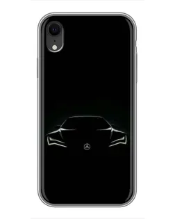 Чехол для iPhone Xr с картинкой «Mercedes — силуэт авто» Чехол для iPhone Xr с картинкой «Mercedes — силуэт авто»