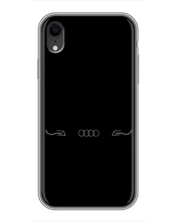 Чехол для iPhone Xr с картинкой «Audi — световой подпись»