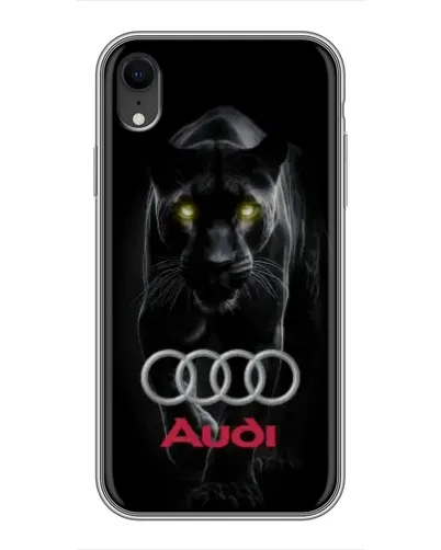 Чехол для iPhone Xr с картинкой «Пантера и Audi»