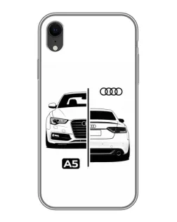 Чехол для iPhone Xr с картинкой «Audi — контрастный дизайн»