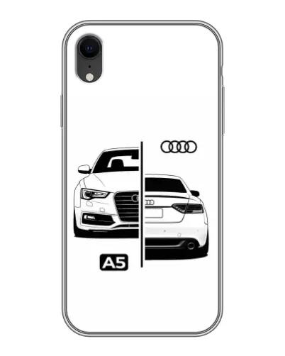 Чехол для iPhone Xr с картинкой «Audi — контрастный дизайн»
