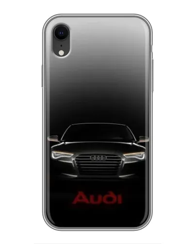 Чехол для iPhone Xr с картинкой «Audi — градиентный контур»