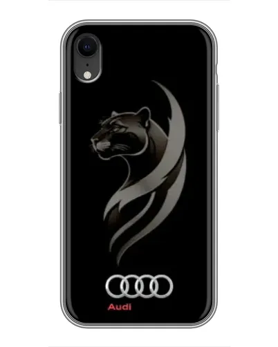 Чехол для iPhone Xr с картинкой «Графика — пантера и Audi»
