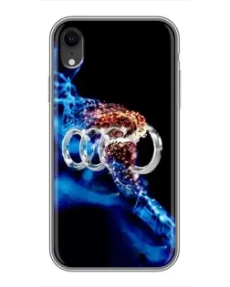 Чехол для iPhone Xr с картинкой «Энергия лого Audi»