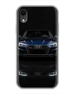 Чехол для iPhone Xr с картинкой «Audi — ночное отражение»