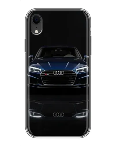 Чехол для iPhone Xr с картинкой «Audi — ночное отражение»