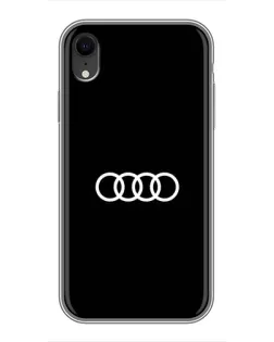 Чехол для iPhone Xr с картинкой «Audi White Logo»