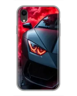 Чехол для iPhone Xr с картинкой «Lamborghini красное сияние»