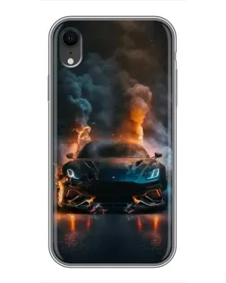 Чехол для iPhone Xr с картинкой «Lamborghini дымная эстетика»