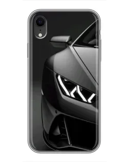 Чехол для iPhone Xr с картинкой «Lamborghini фары детализация»