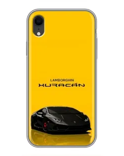 Чехол для iPhone Xr с картинкой «Lamborghini Huracan черный»
