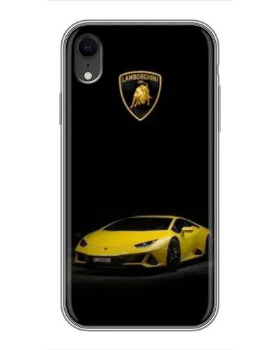 Чехол для iPhone Xr с картинкой «Lamborghini желтый акцент»