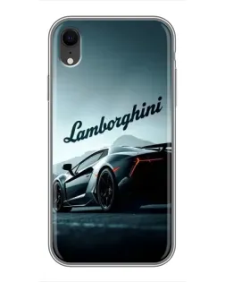 Чехол для iPhone Xr с картинкой «Классическая надпись Lamborghini»