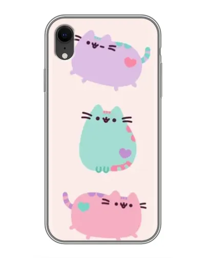 Чехол для iPhone Xr с картинкой «Pusheen трио»