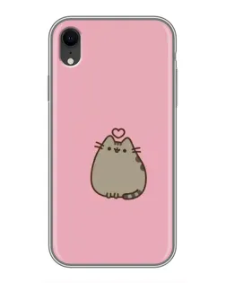 Чехол для iPhone Xr с картинкой «Pusheen сердце»