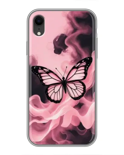 Чехол для iPhone Xr с картинкой «Бабочка в дыму»