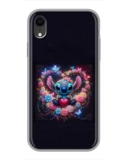 Чехол для iPhone Xr с картинкой «Stitch в цветах»