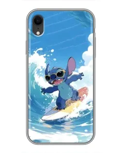 Чехол для iPhone Xr с картинкой «Стич на волне»