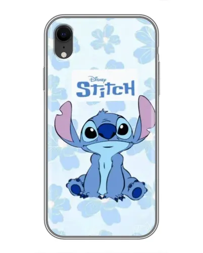Чехол для iPhone Xr с картинкой «Stitch среди цветов»