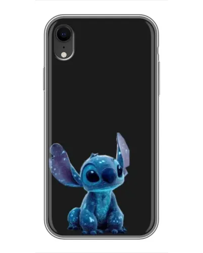 Чехол для iPhone Xr с картинкой «Стич на черном»
