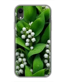 Чехол для iPhone Xr с картинкой «Ландыши в зелени»
