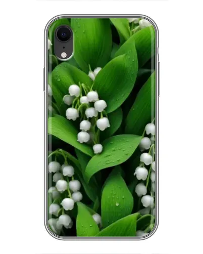 Чехол для iPhone Xr с картинкой «Ландыши в зелени»
