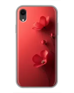 Чехол для iPhone Xr с картинкой «Маковые соцветия»