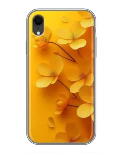 Чехол для iPhone Xr с картинкой «Золотые лепестки»