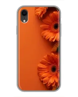 Чехол для iPhone Xr с картинкой «Оранжевые герберы»