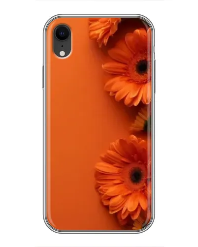 Чехол для iPhone Xr с картинкой «Оранжевые герберы»