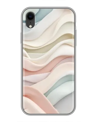 Чехол для iPhone Xr с картинкой «Пастельные нежные волны»