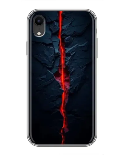 Чехол для iPhone Xr с картинкой «Kрасная лавовая трещина»