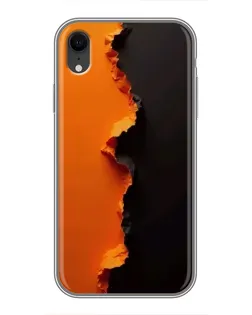 Чехол для iPhone Xr с картинкой «Оранжевый разлом»
