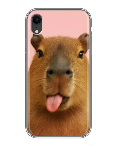 Чохол для iPhone Xr з картинкою «Капібара з язиком» Чохол для iPhone Xr з картинкою «Капібара з язиком»
